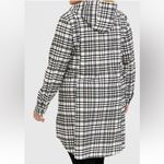 Torrid  Plaid Flannel Hooded Anorak‎ Jacket in Pink White Black Sz 3X Plus Photo 1