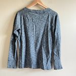 J.Crew  Women's Size‎ XS Long Sleeve Shirt Top Heather Blue Thermal Crewneck Photo 3