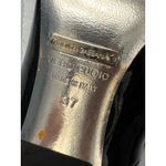 Dolce & Gabbana  Pointed Toe Pumps Black Patent Leather Silver Heel Size 37 Photo 3