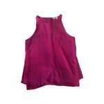 Violet+Claire Pink Pleated Sleeveless Blouse Women’s M High Neck Split Back Photo 2