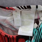 Anne cole  Blue Floral Tropical Leaf Strapless Tube Bikini Swim Tankini Top Small Photo 4