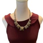 BCBGMAXAZRIA 3D Pyramid Silver Necklace Photo 0