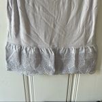 Banana Republic ⭐️  Light Grey Crewneck Crochet Hem Cotton Blend Tank Top XSMALL Photo 4