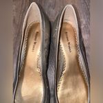 Studio Works  round toe slip on shoes metallic silver, 2” stacked heel size 8.5 Photo 9