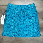 Lija 17” High Rise Turquoise Floral Print Golf Skirt Size 0 Blue Photo 1