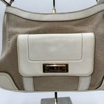 Etienne Aigner  Vintage‎ Linen and Leather Shoulder Bag Photo 1