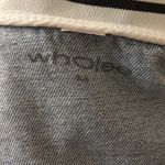 Denim Varsity Jacket with decorative patches. Button front with button pockets. Blue Size M Photo 6