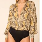 Revolve Superdown Snakeskin Bodysuit| Size: XS Photo 5