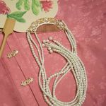 Long imitation Pearl comb Metal hairpin Hanfu Braiding hair accessories new Photo 0