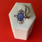 Bomb Party RBP3018 Natural Fusion Quartz on Rhodium Plating Size 8 Ring NWT Photo 0