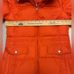 Lands' End  XS Orange Puffer Down Feather Women's Jacket Coat Size 2-4 XS Hood Photo 5