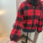 BB Dakota Everlong‎ Red Black Puffer Jacket Fall Winter Crop Buffalo M Size M Photo 4