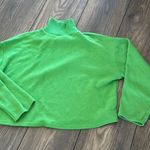 ZARA  Bright Green Knit crop Sweater long sleeve Photo 8