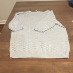 Ella Moss  Light Blue Textured Top Photo 5