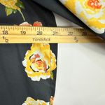 Loft Floral Shift Dress Womens Medium Gray Long Sleeve Dark Feminine Preppy Photo 4