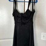 For Love & Lemons Satin Black Dress XS Photo 1