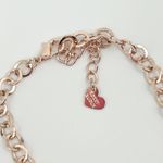 Roxxy Bijoux Heart Rose Gold Tone Circle Link Crystal Necklace Sparkle Accent Photo 1