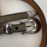 Nocona Western style leather belt silver buckle Brown Photo 2