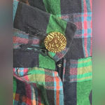 Anne Klein  Woman’s Size 12 Multi Color Plaid Ankle Length Slim Pants Academia Photo 2