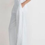 Madewell The Harlow Wide-Leg Pant in 100% Linen in White NWT Photo 1