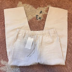 ZARA NWT Womens Soft Cropped Pants Ivory/Beige Size M Relaxed Cozy Loungewear Photo 0