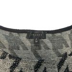 Theory  XS‎ Petite Houndstooth Peplum Blouse Metallic Gray Black Academia 2000s Photo 6