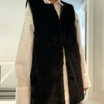 INC International Concepts Faux Fur Vest Size S/M Black Photo 3