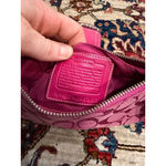 Coach Vintage Y2K  Signature Hot Pink Suede Canvas Demi Shoulder Bag Photo 9