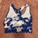 Free People Movement Synergy Sports Bra Womens S Blue Floral Tie Dye Racerback Photo 4