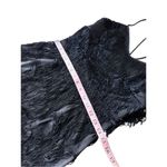 Vintage Inspired Black Fringe Maxi evening Gown With Rhinestone Straps Black Size M Photo 10