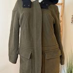 Whistles London Wool Stadium Style Jacket Parka Duffle Coat Army Green S Photo 0