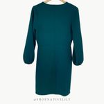 Madewell  Texture & Thread Women's Long Sleeve Tie Mini Dress Sz Small, Green Photo 5