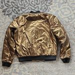 The North Face Metallic Bomber Jacket Gold Medium Photo 2