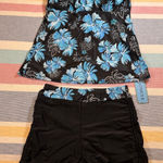 Aqua Eve Blue Paisley Boyshort Bikini Photo 0