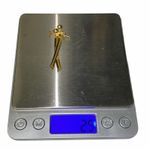 Italian 14K Yellow Gold Herringbone Drop Earrings 2.5 Grams Photo 4