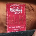 Moda M&R In Pelle Firenze Leather Shimmer Gold Jacket - size 8 Photo 1