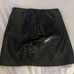 Motel Rocks Croc Leather Mini Skirt Photo 3