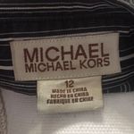 MICHAEL Michael Kors Striped Button Down Shirt Black Size 12 Photo 6