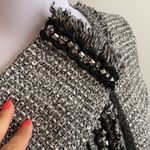 White House | Black Market WHBM Tweed Boucle Zip Up Sweater Jacket Photo 7