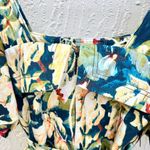 Acler Lovell puff sleeve floral belted mini dress blue yellow size 2 Photo 15