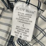 Judy Blue  Overalls Womens Large White Blue Painter Striped Stretch Boyfriend New Photo 3