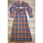 STAUD  open back midi gingham Crosshill Dress size size small Photo 5