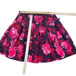 Gap  Floral Print Pleated Skirt Party Cocktail Black Pink Size‎ 4 Photo 2