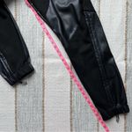 Maniere De Voir Black Flaux Leather High Rise Joggers Women’s Size US 10 Photo 2