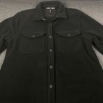 MPG Fleece Shirt Jacket Womens Black Button Down Soft Comfy Layering Sz M EUC Size M Photo 2