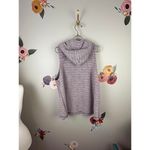 Free People Knit Pink/Purple Striped Sleeveless Hoodie - Size - Small Photo 5