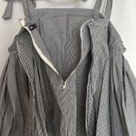 INA  [i:na] Women's Size Small Black White Stripe Off Shoulder Chiffon Ruffle Top Photo 7