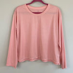 Calme by Johnny Was Long Sleeve Cropped Tee Size Large Orange Photo 0