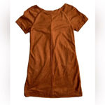 Patrons of Peace Brown Faux Suede Short Sleeve Dress XS Photo 3