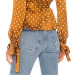 Revolve Tularosa Charmaine Wrap Top in Camel Polka Dots Medium NWT Photo 5